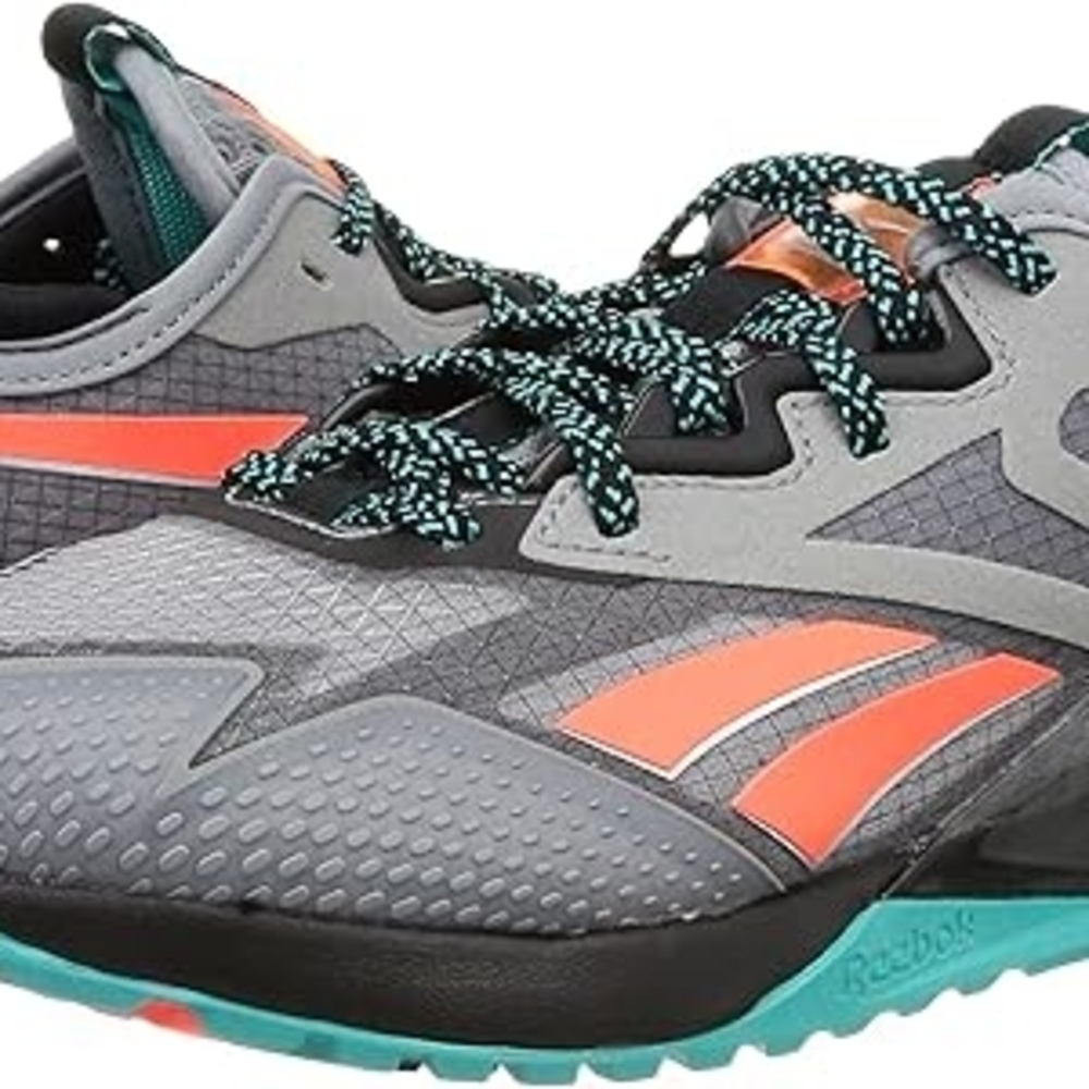 Reebok Dynamic Gray and Coral Sneakers